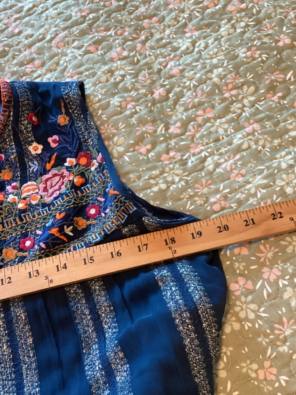 Anthropologie VERB by Palavi Bohemian embroidery Maxi Dress S - Picture 10 of 13